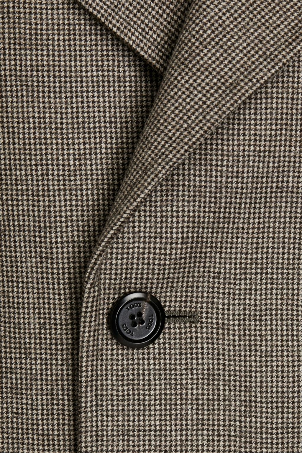 TOD'S Double-breasted houndstooth felt coat