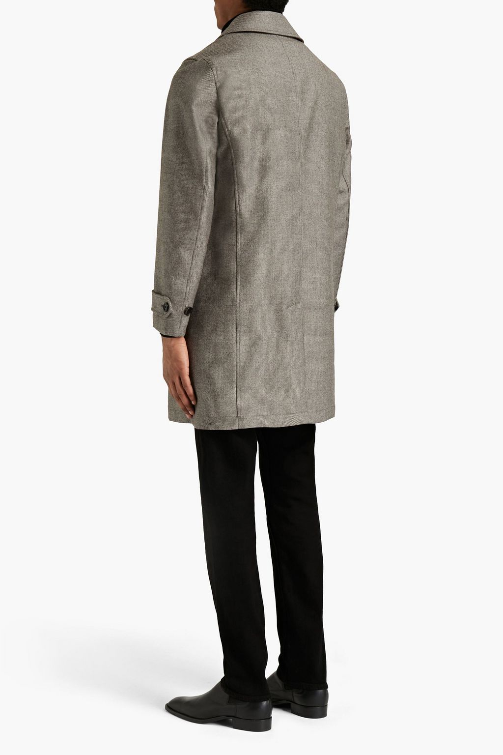 TOD'S Double-breasted houndstooth felt coat