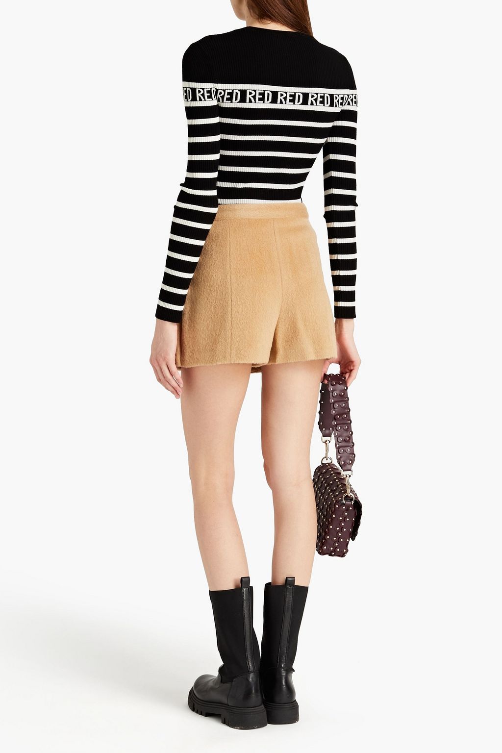 RED VALENTINO★素敵!Skirt-effect brushed-felt shorts RED Valentino Skirt-effect brushed-felt shorts - Shorts