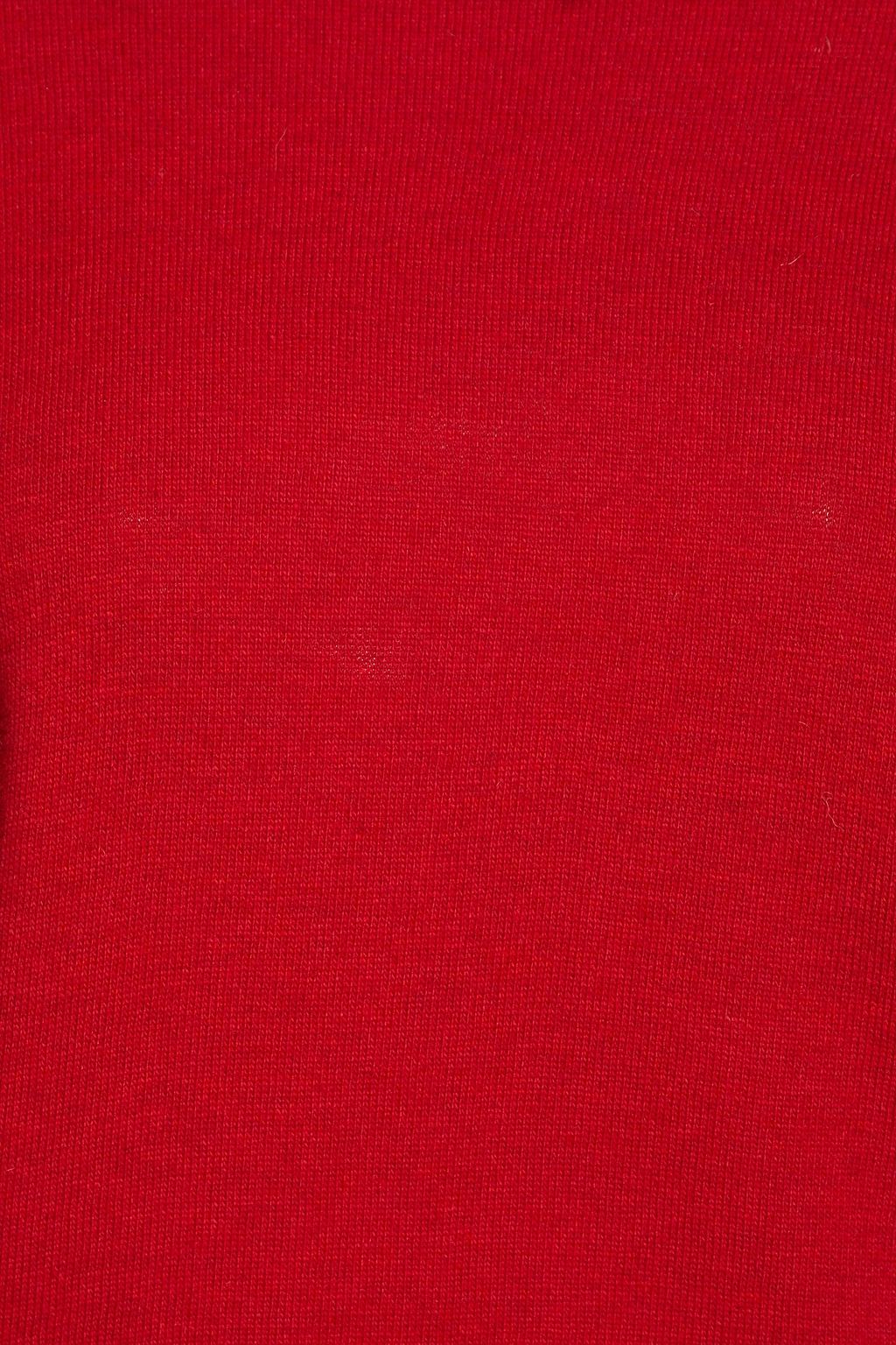 REDVALENTINO Point d'esprit-trimmed knitted sweater