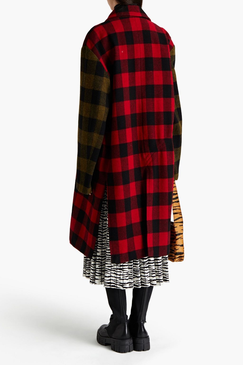 PREEN BY THORNTON BREGAZZI Checked llama-felt coat