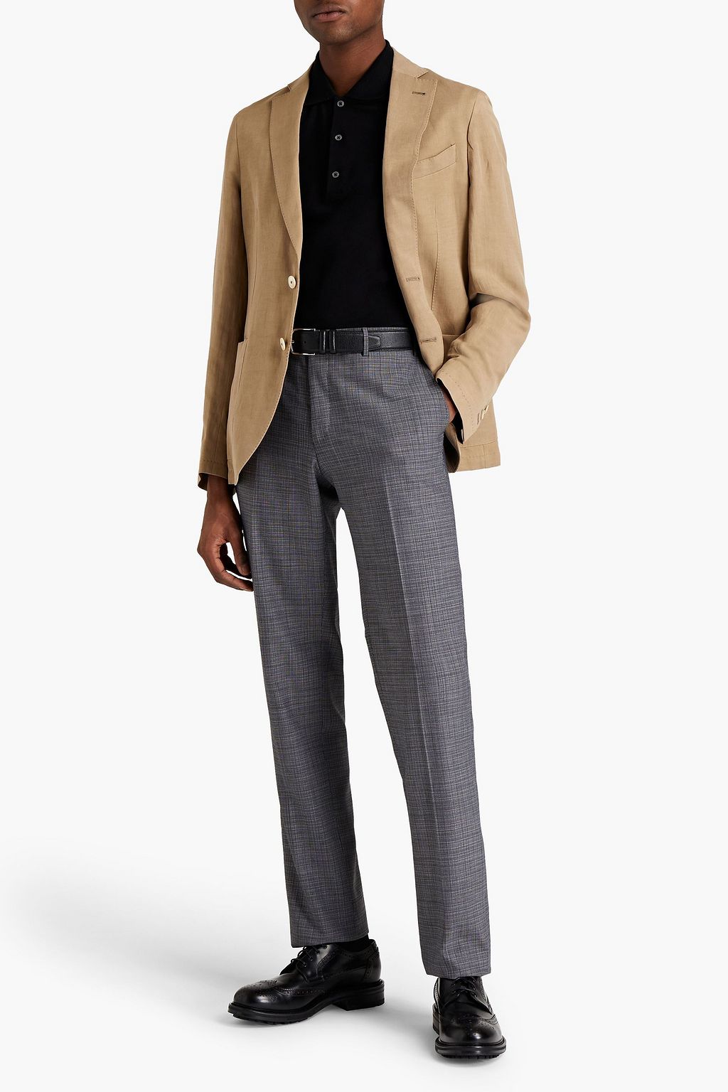CORNELIANI Linen and silk-blend blazer