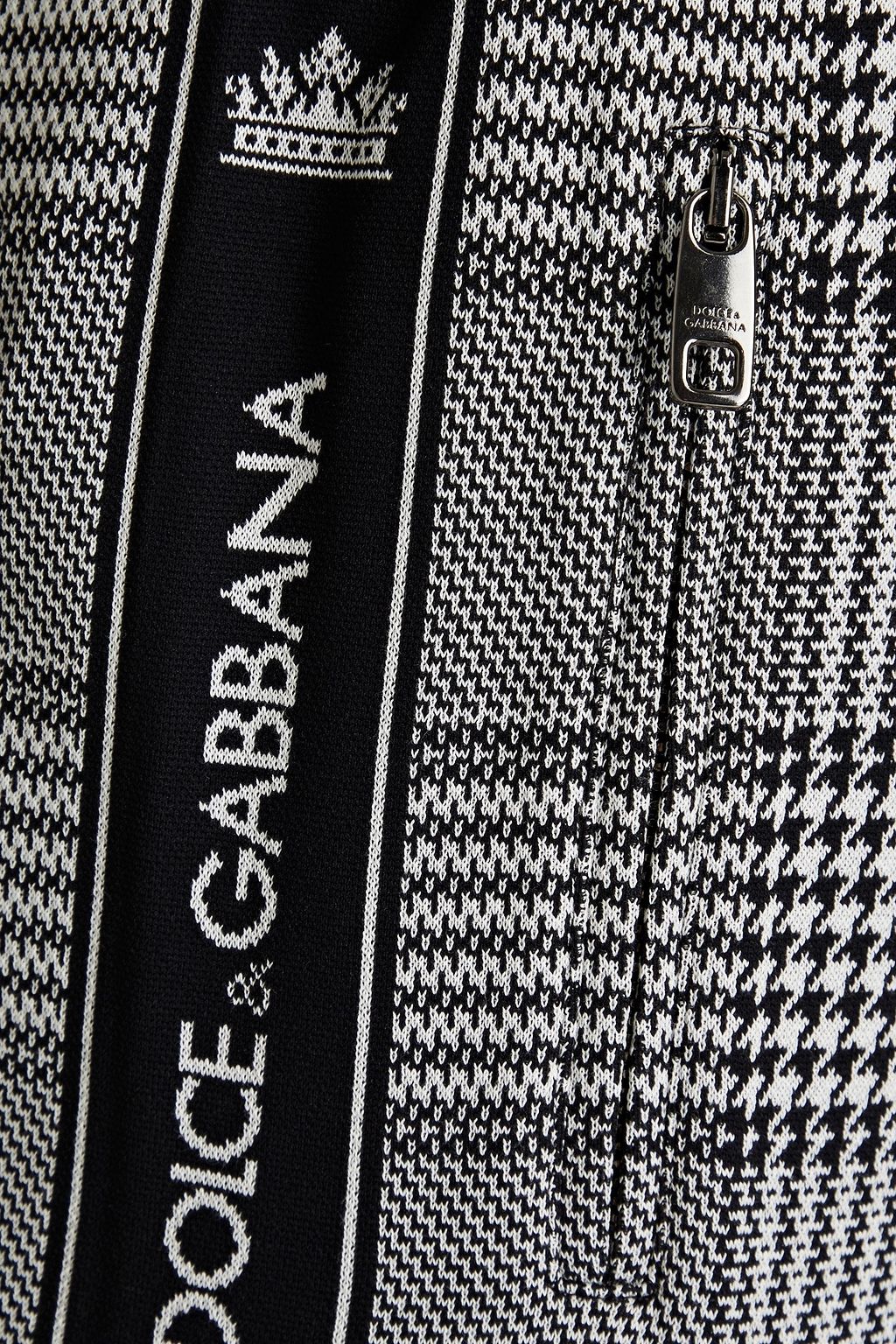 DOLCE&GABBANA Prince of Wales checked jacquard-knit track pants