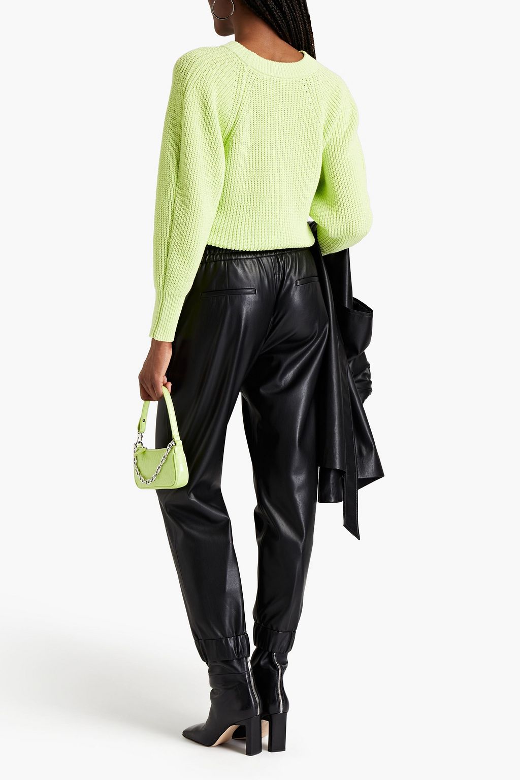 ALICE + OLIVIA Pete cropped faux leather tapered pants