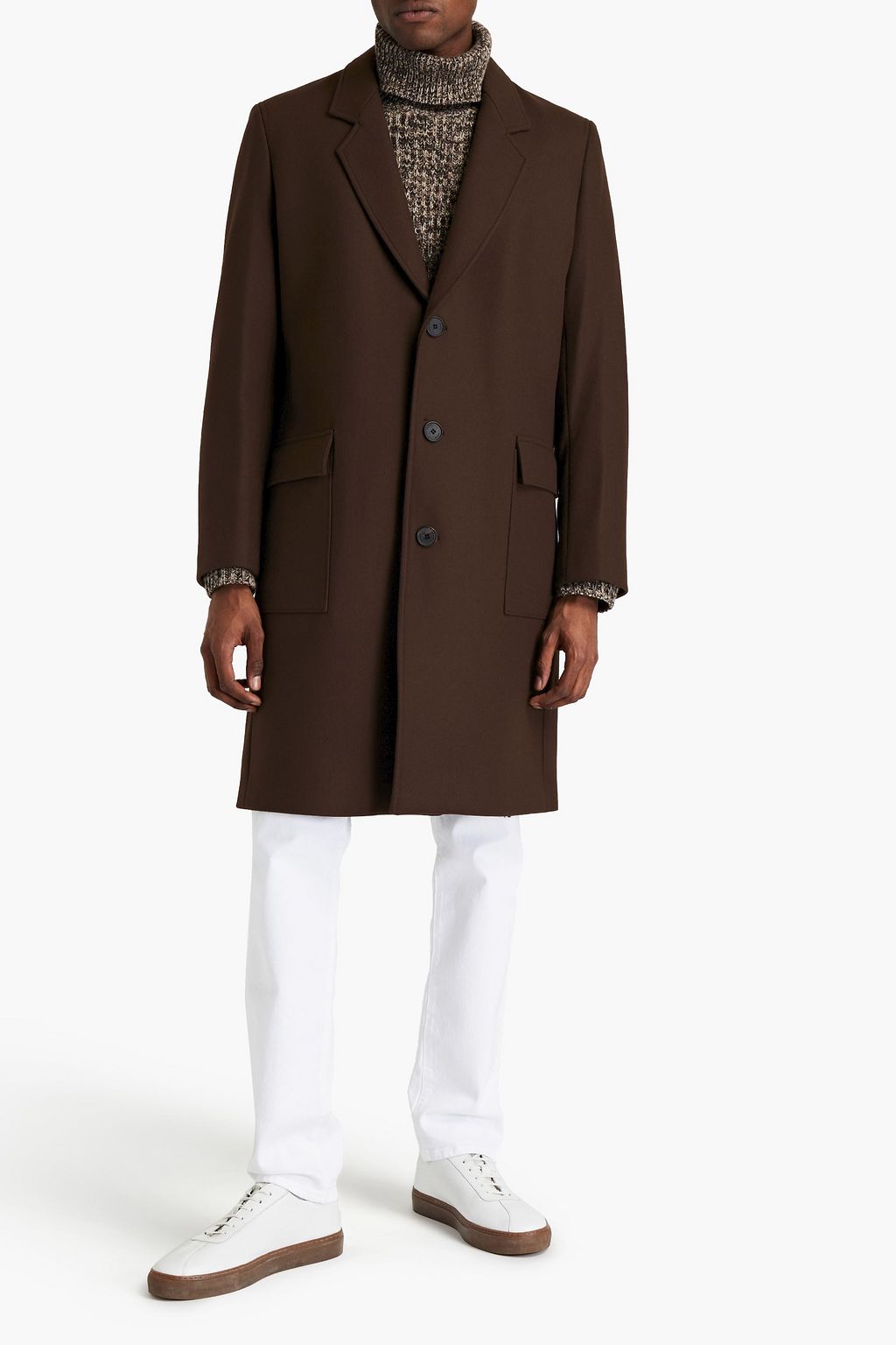 FRAME Wool-blend felt coat
