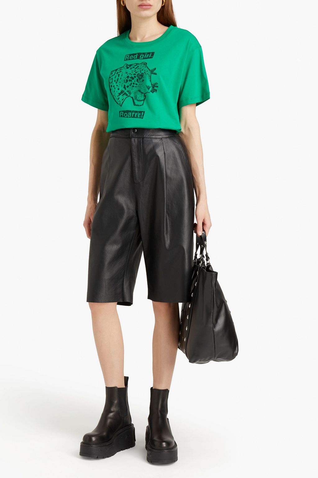 REDVALENTINO Printed cotton-jersey T-shirt