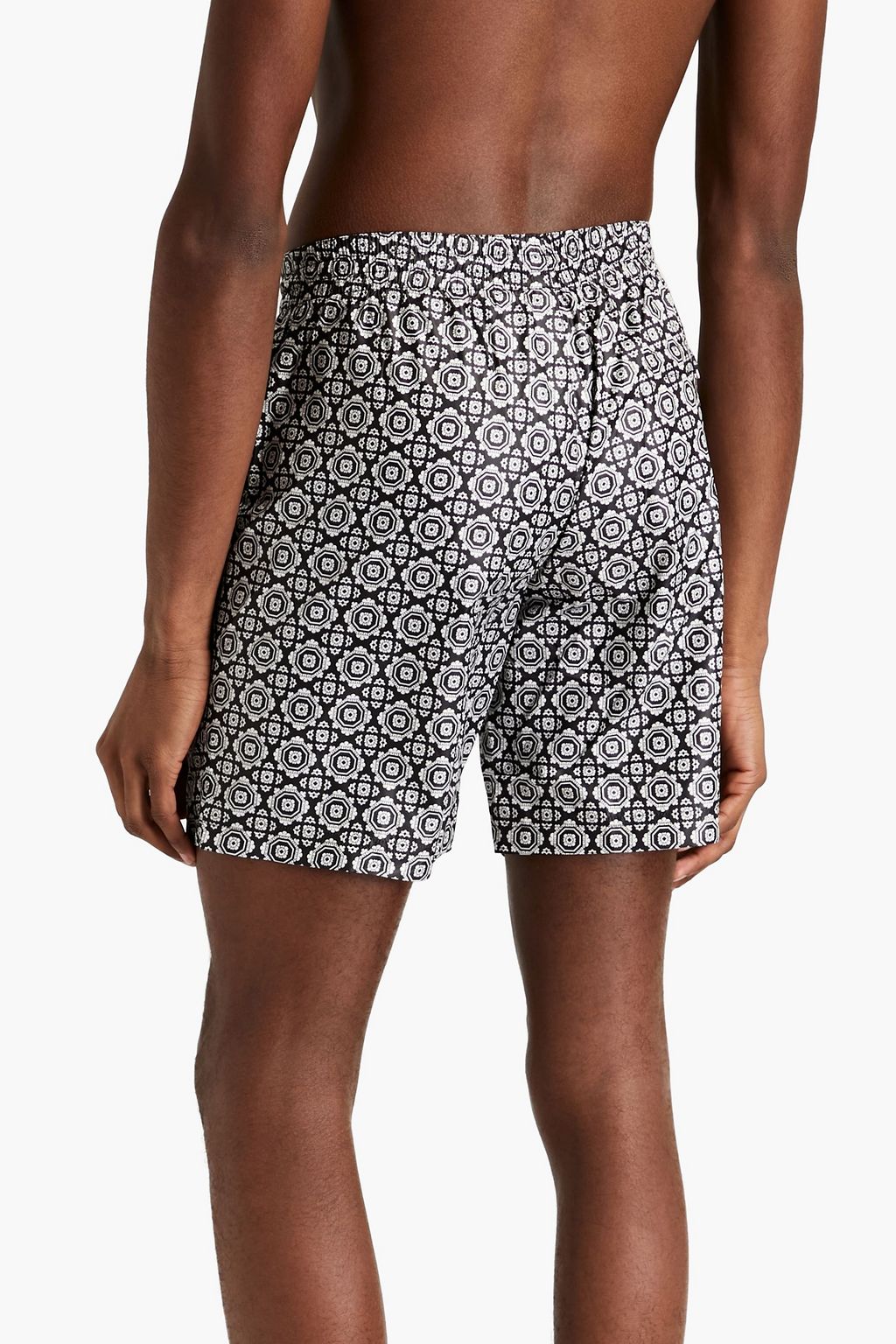 DOLCE&GABBANA BEACHWEAR Mid-length printed swim shorts