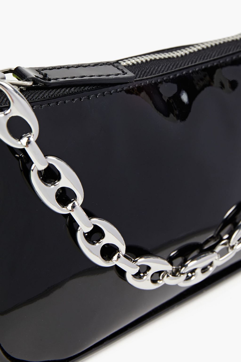 BY FAR Mini Rachel patent-leather shoulder bag