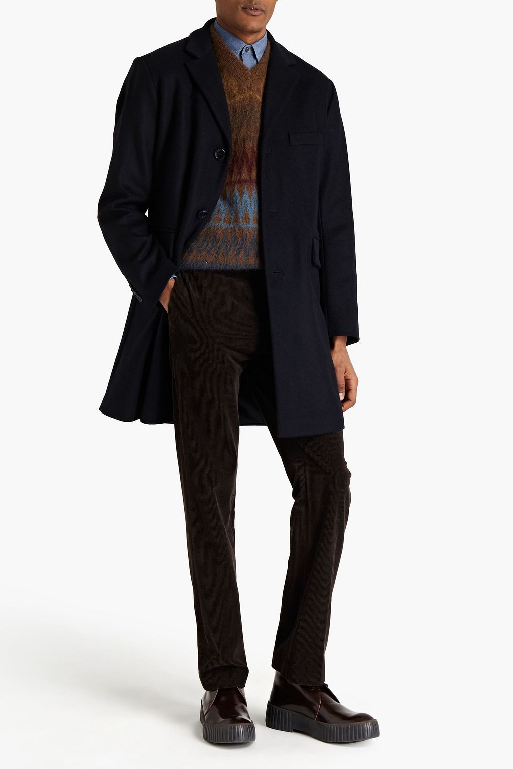 OFFICINE GÉNÉRALE Alfie wool and cashmere-blend coat