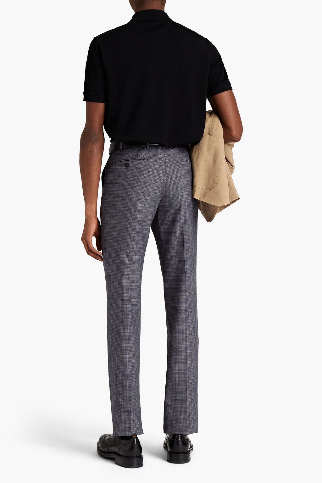 CORNELIANI Wool-blend jacquard pants