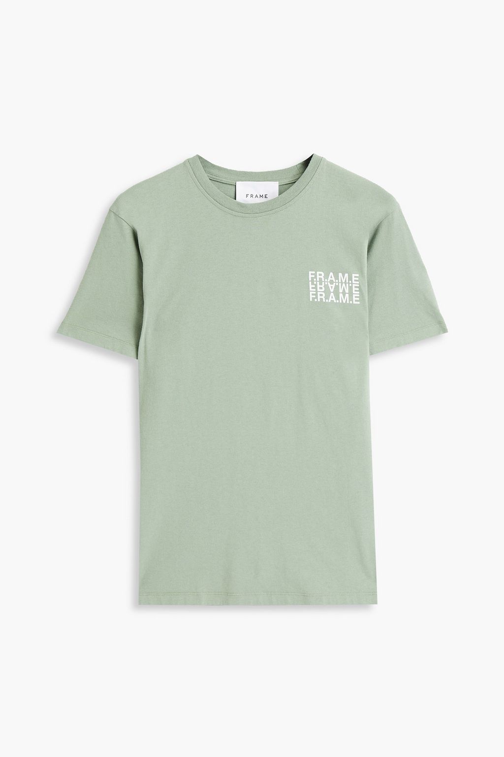 Sage green Printed cotton-jersey T 