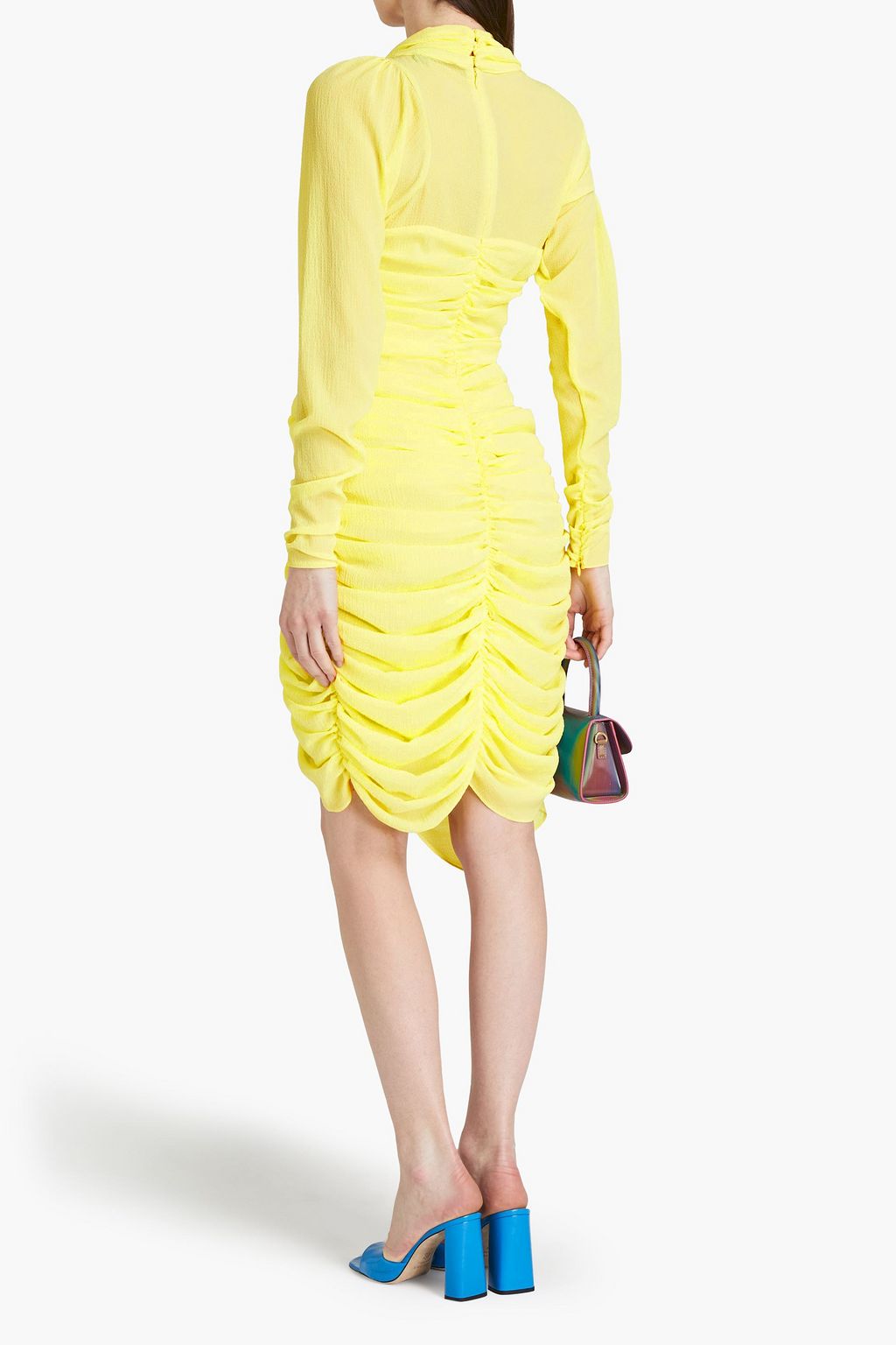 PREEN BY THORNTON BREGAZZI Alexandra wrap-effect embellished crinkled-georgette dress