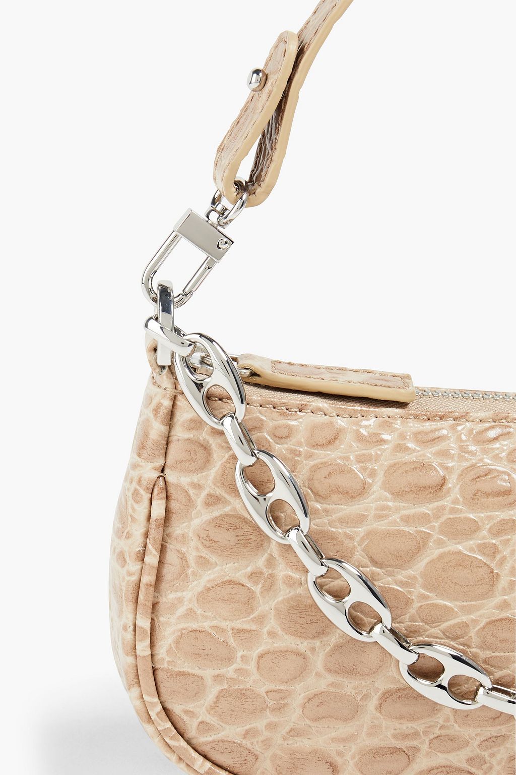 BY FAR Rachel mini croc-effect leather shoulder bag