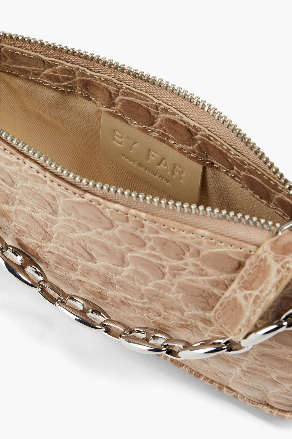 BY FAR Rachel mini croc-effect leather shoulder bag