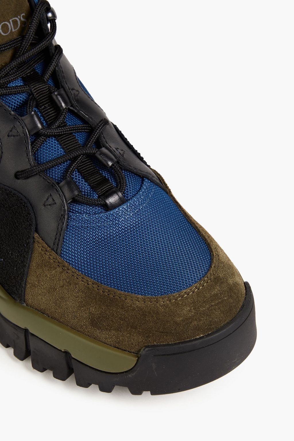 TOD'S Suede, leather and Cordura nylon hiking boots