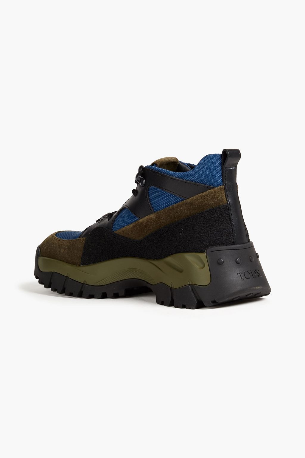 TOD'S Suede, leather and Cordura nylon hiking boots