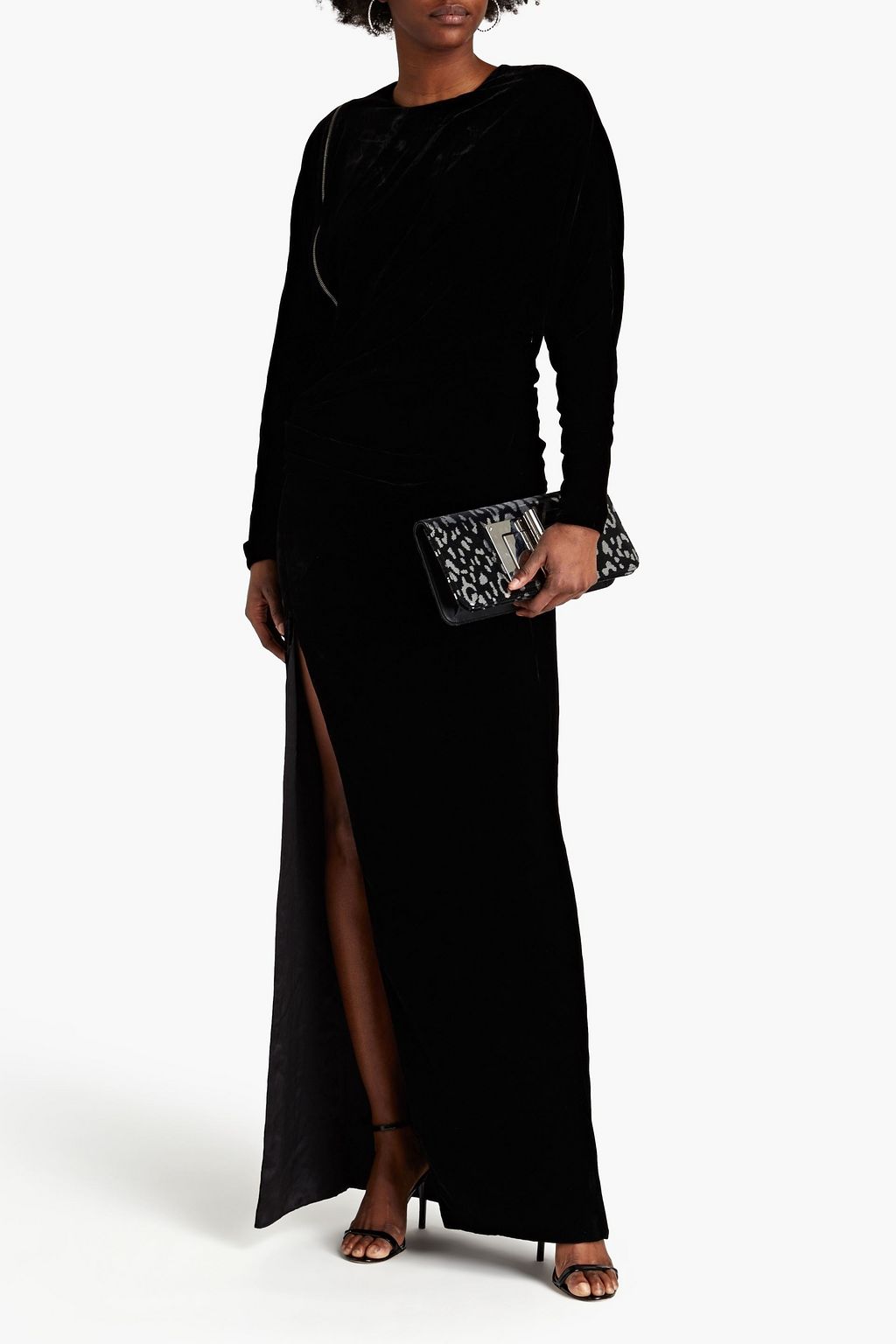 TOM FORD Knotted draped velvet gown