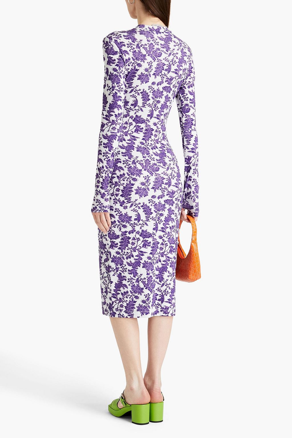 PREEN BY THORNTON BREGAZZI Printed stretch-crepe midi dress