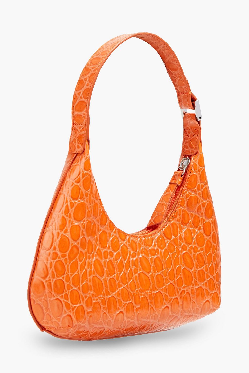 BY FAR Baby Amber croc-effect leather shoulder bag