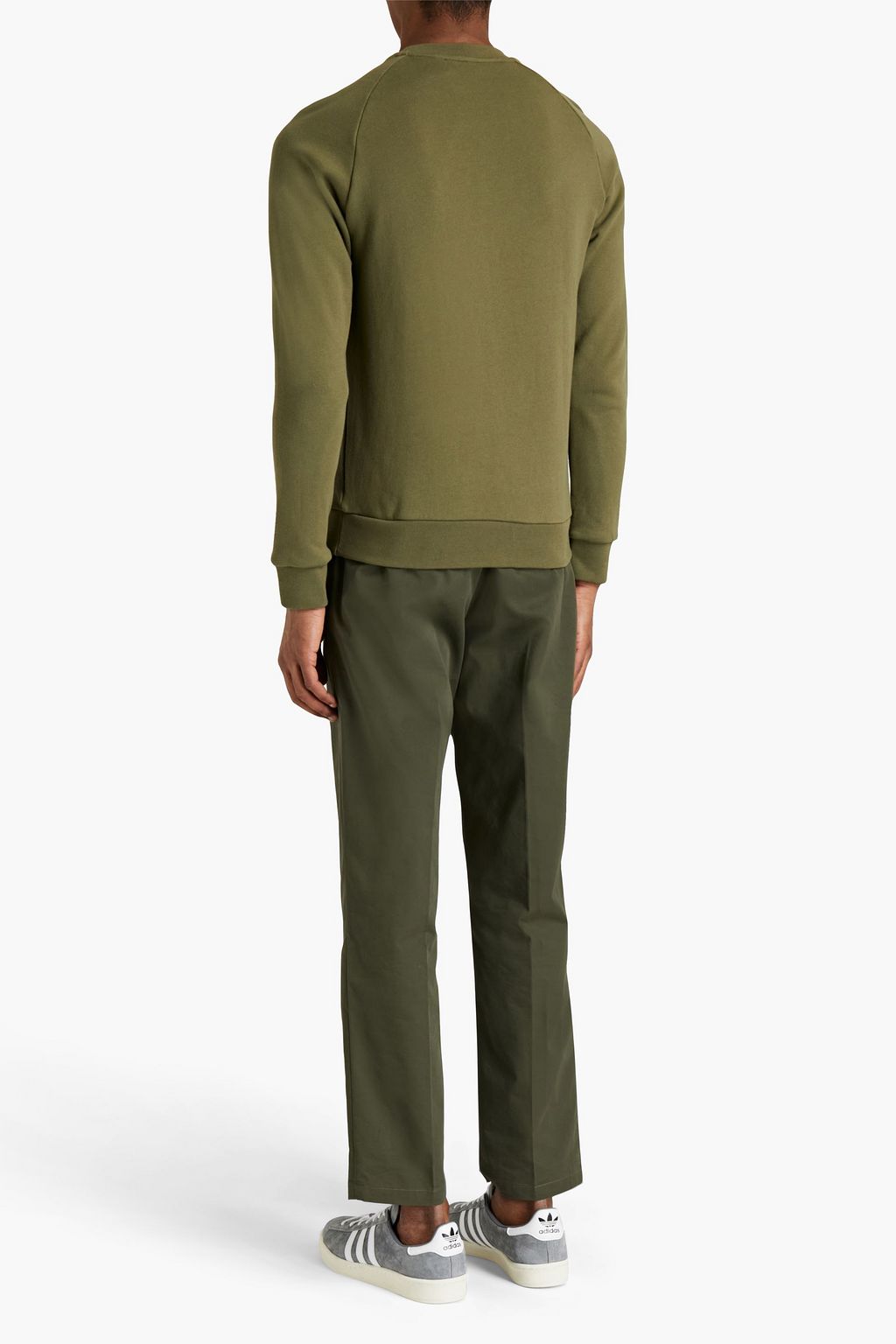 ADIDAS ORIGINALS Printed French cotton-terry sweatshirt