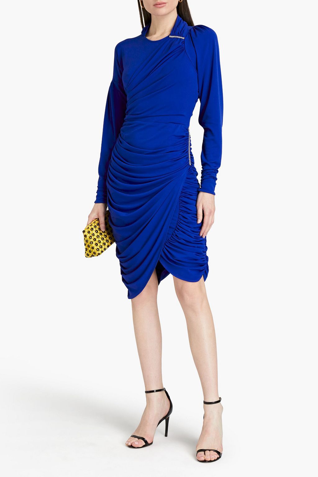 PREEN BY THORNTON BREGAZZI Alexandra wrap-effect embellished stretch-crepe dress