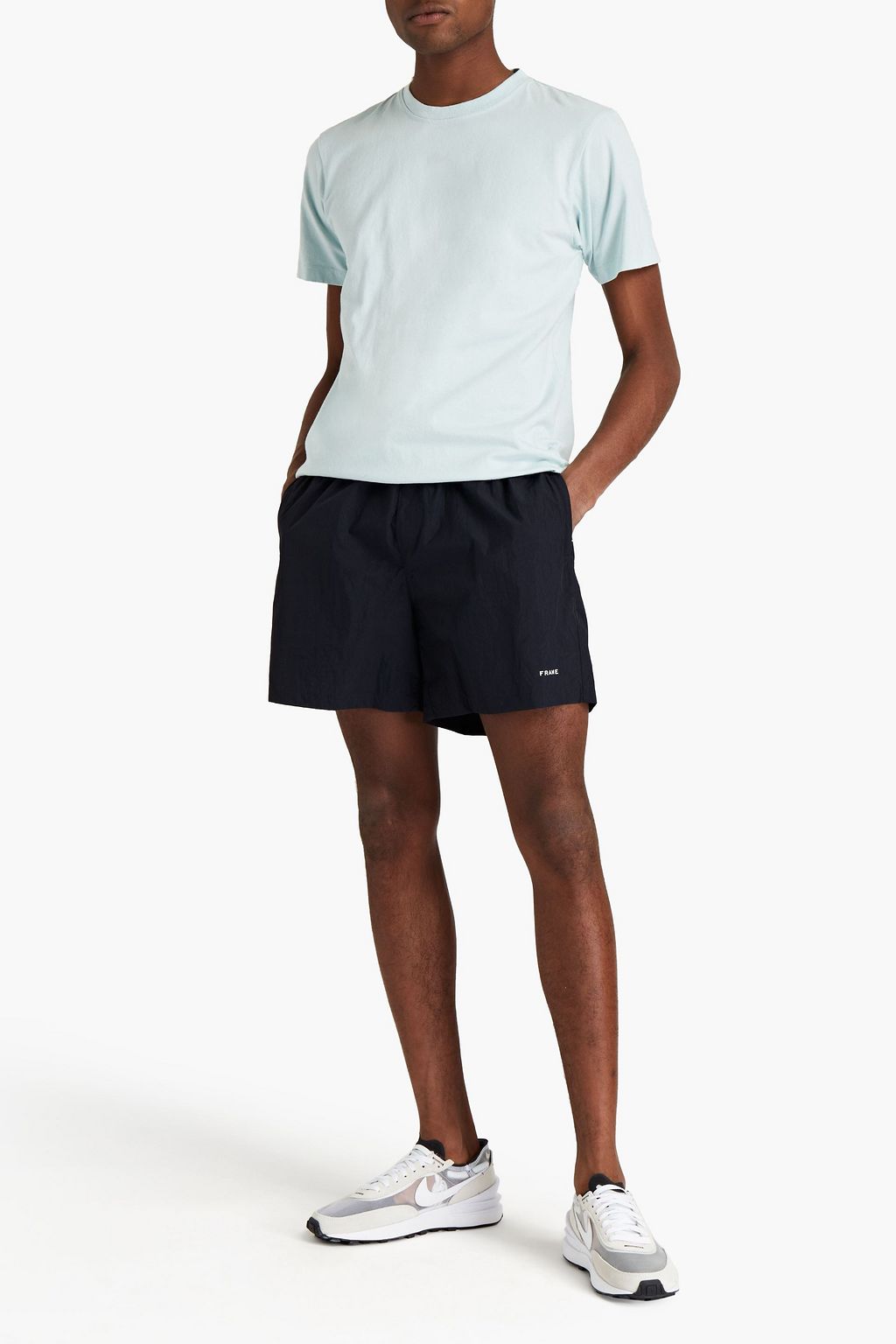 FRAME Logo-print shell shorts