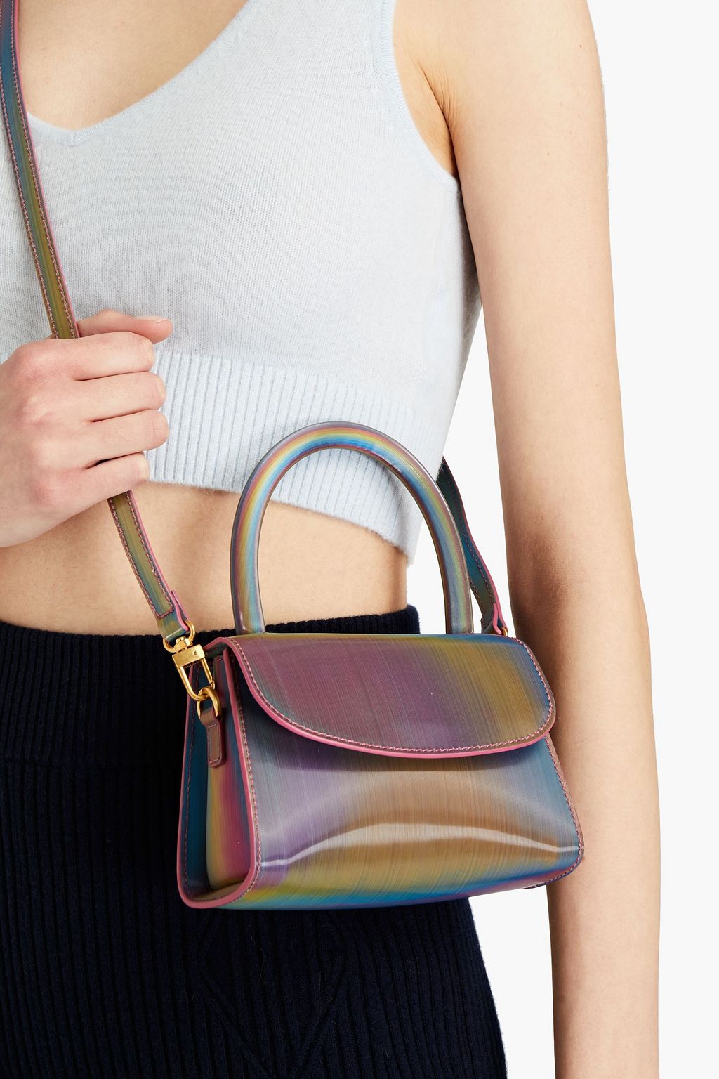 BY FAR Glittered leather tote