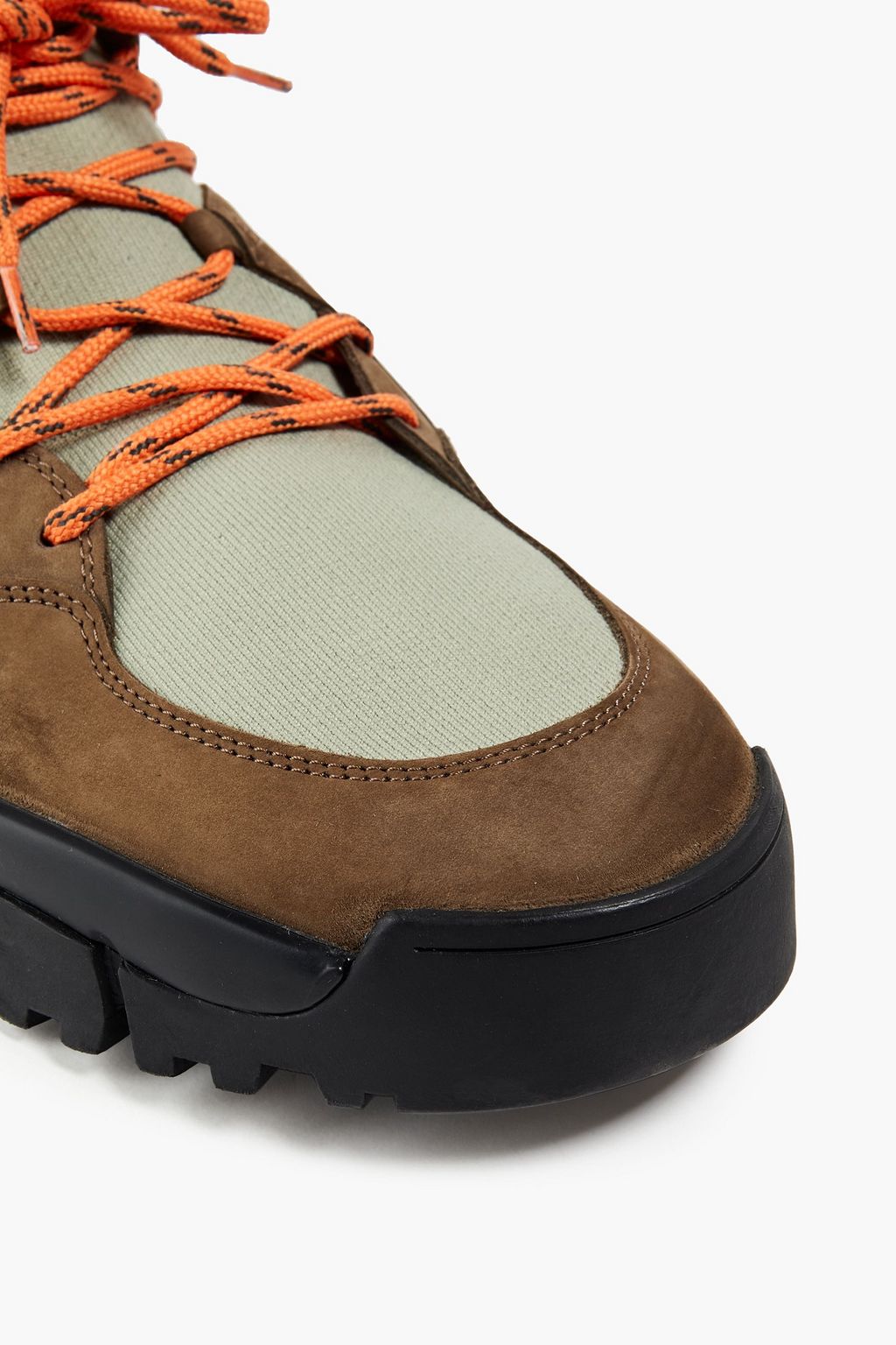 TOD'S High-Top-Sneakers aus Stretch-Strick und Nubukleder in Colour-Block-Optik