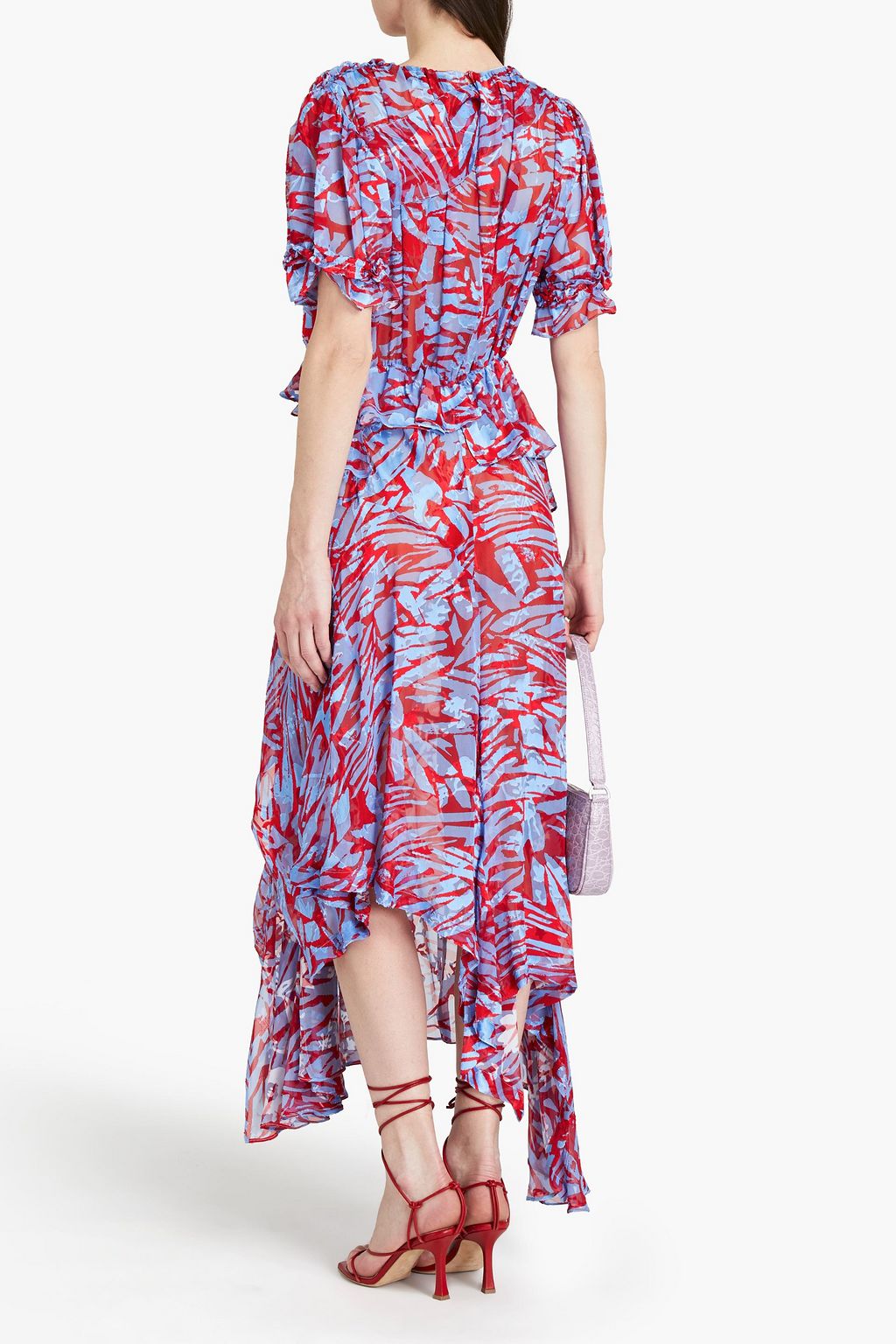 PREEN BY THORNTON BREGAZZI Jayma printed burnout silk-blend midi dress