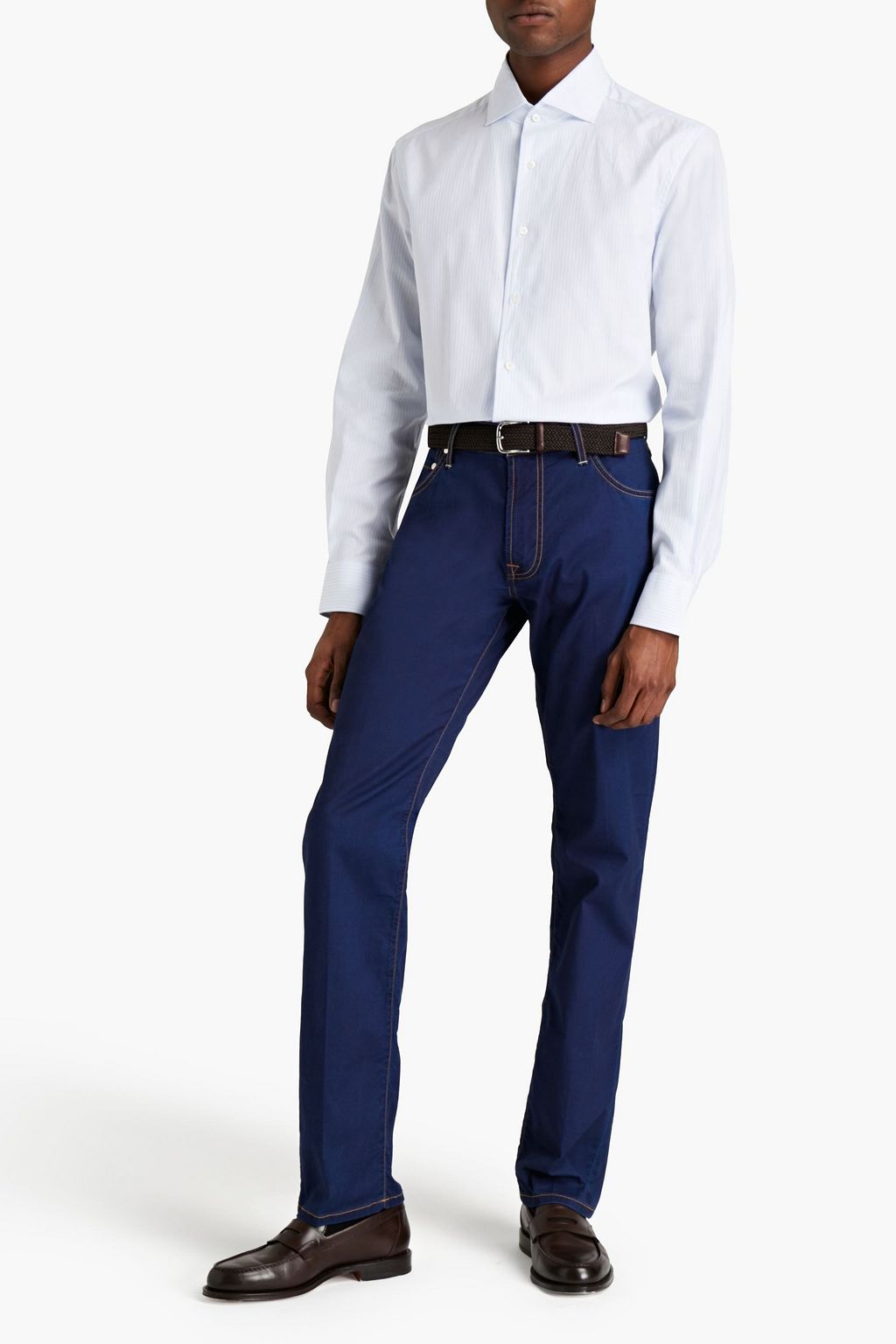 CORNELIANI ID Faded denim jeans