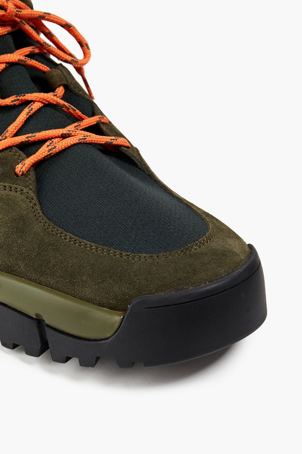 TOD'S Calza knitted and suede high-top sneakers