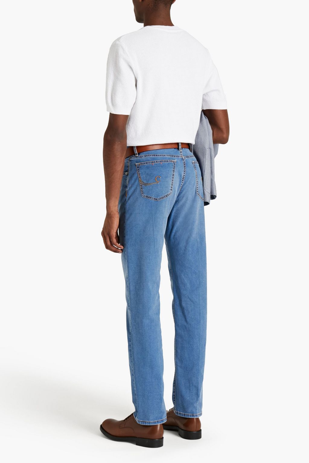 CORNELIANI ID Faded denim jeans