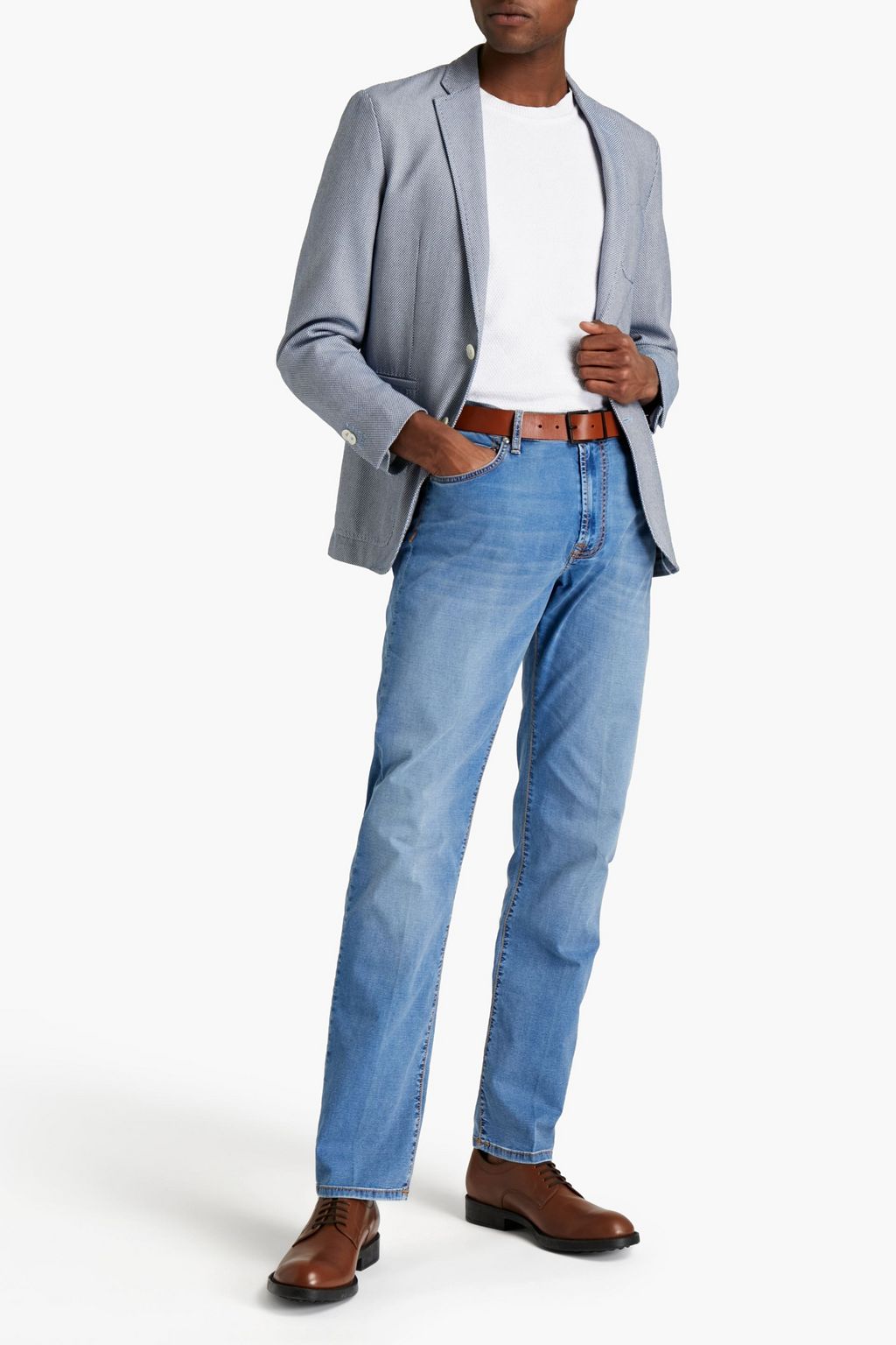 CORNELIANI ID Faded denim jeans