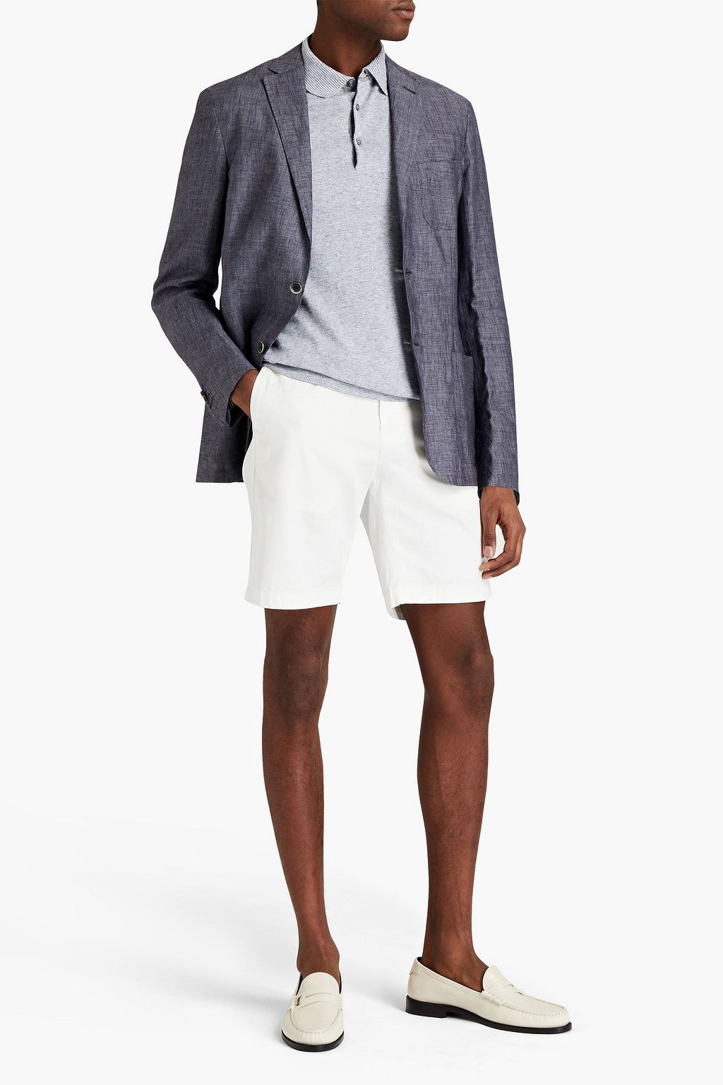 CORNELIANI ID Mélange linen blazer
