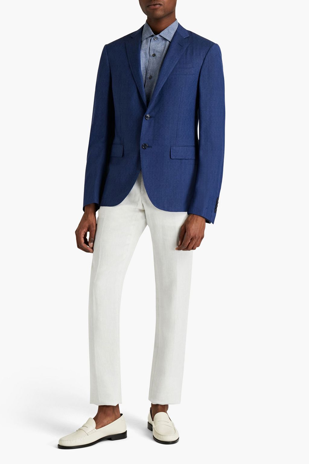 CORNELIANI Wool, silk and linen blend blazer