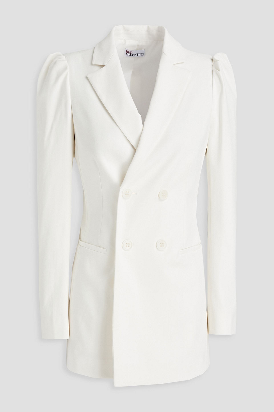 Redvalentino Woman Double-breasted Stretch-twill Blazer White Size 40