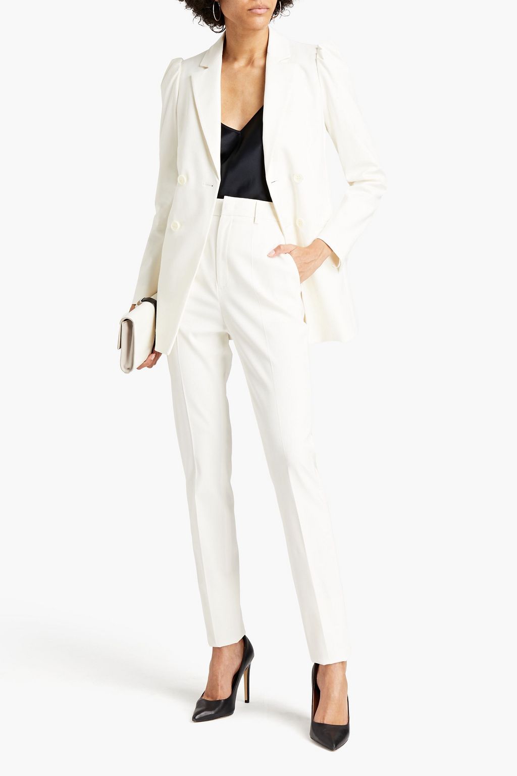 REDVALENTINO Double-breasted stretch-twill blazer