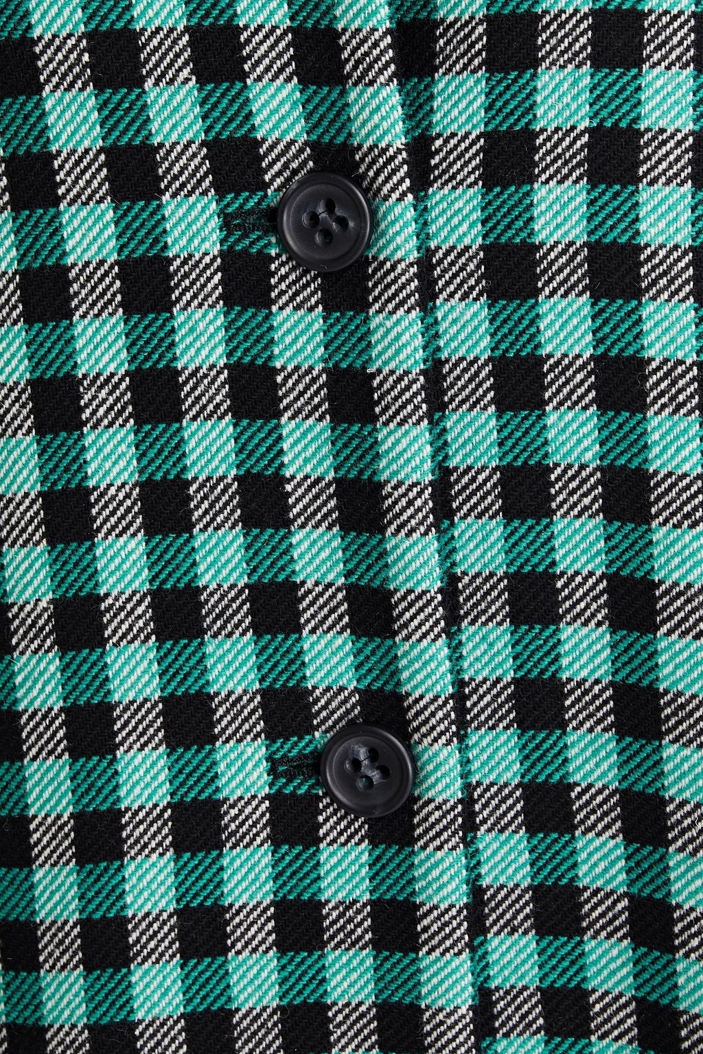 REDVALENTINO Embellished gingham wool-blend coat