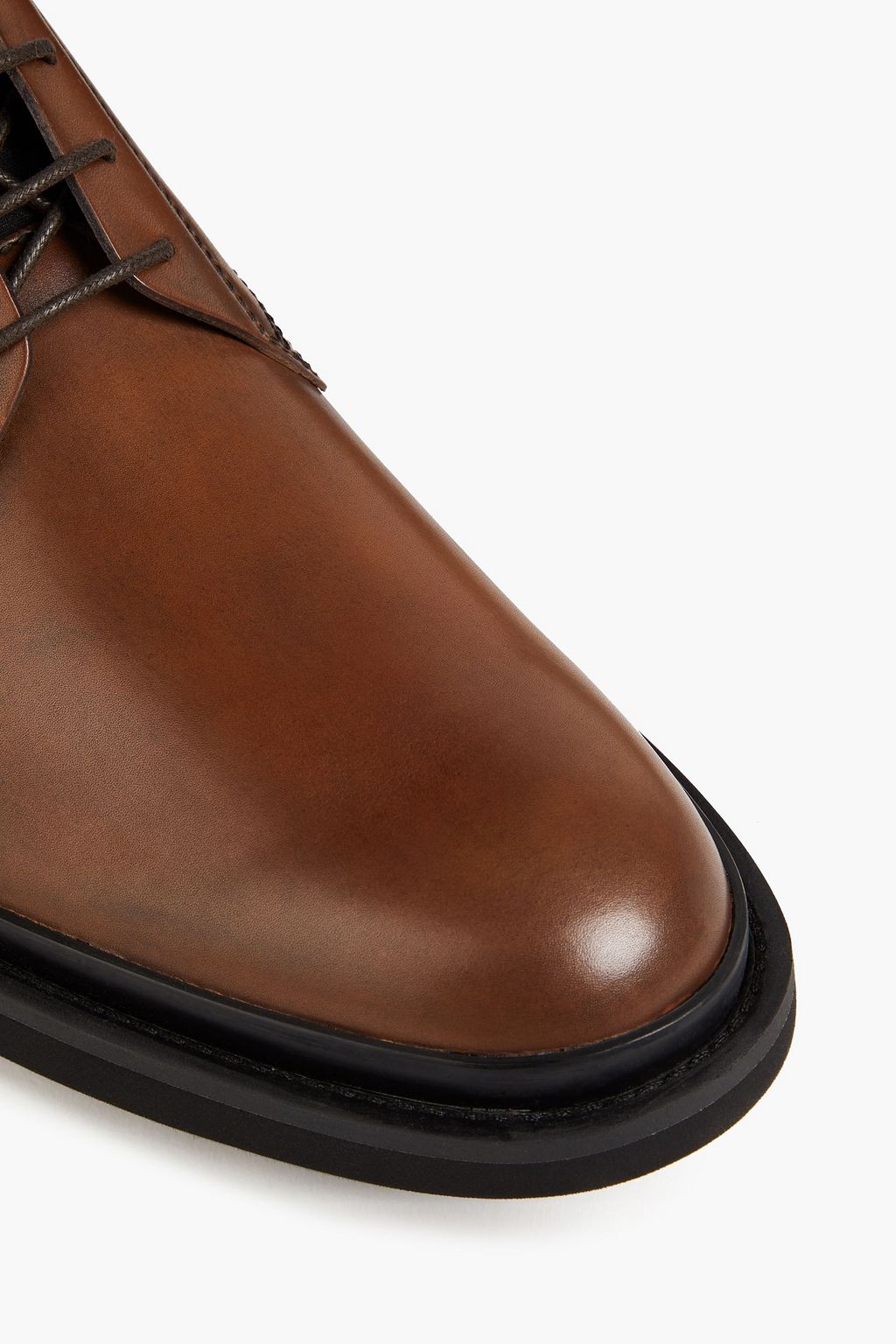 TOD'S Neoprene-paneled leather derby shoes