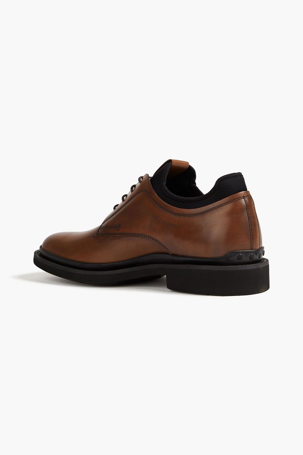 TOD'S Neoprene-paneled leather derby shoes