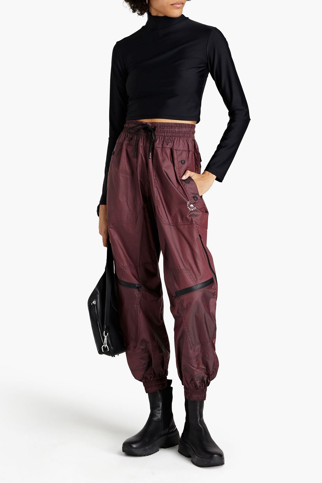 ADIDAS BY STELLA MCCARTNEY Logo-print shell track pants