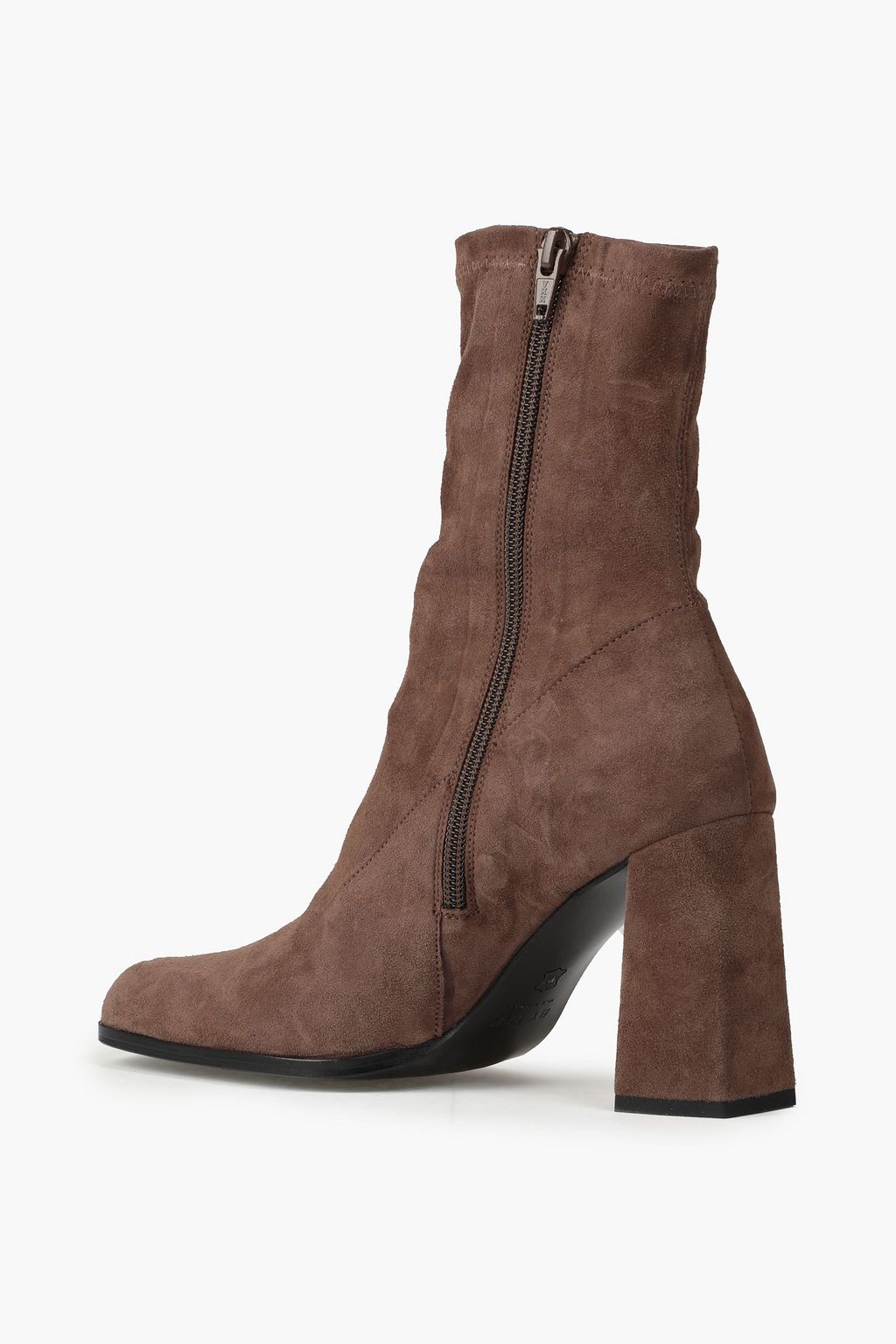 BY FAR Mel stretch-suede sock boots