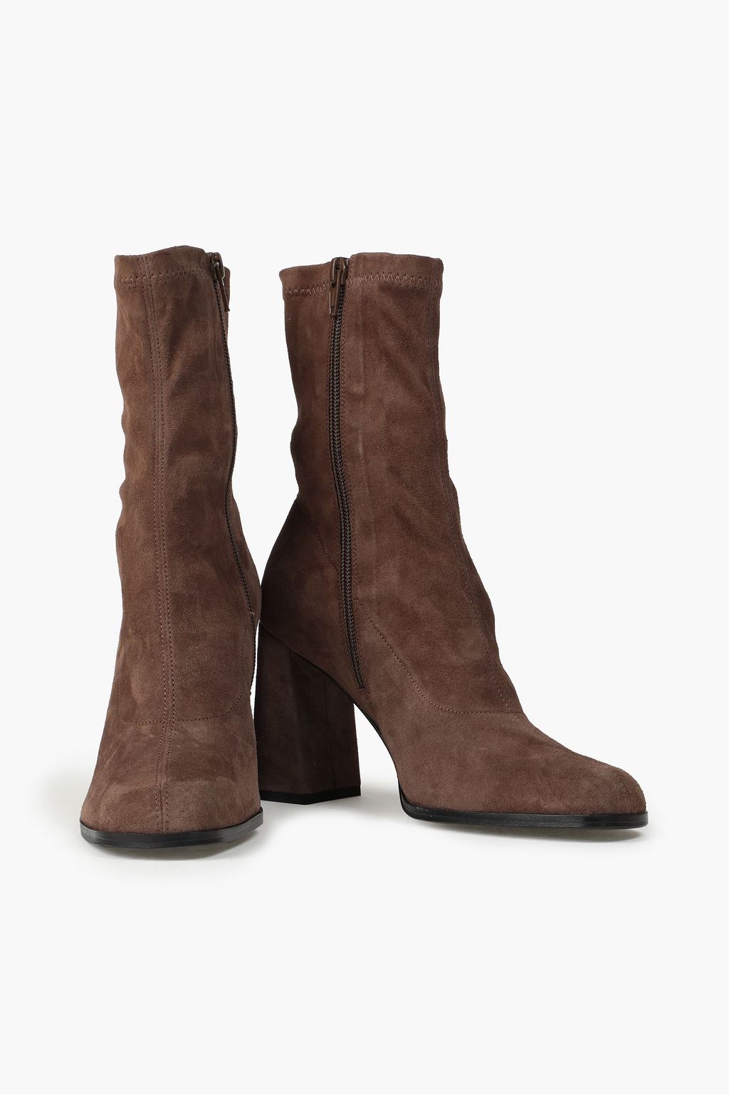 BY FAR Mel stretch-suede sock boots