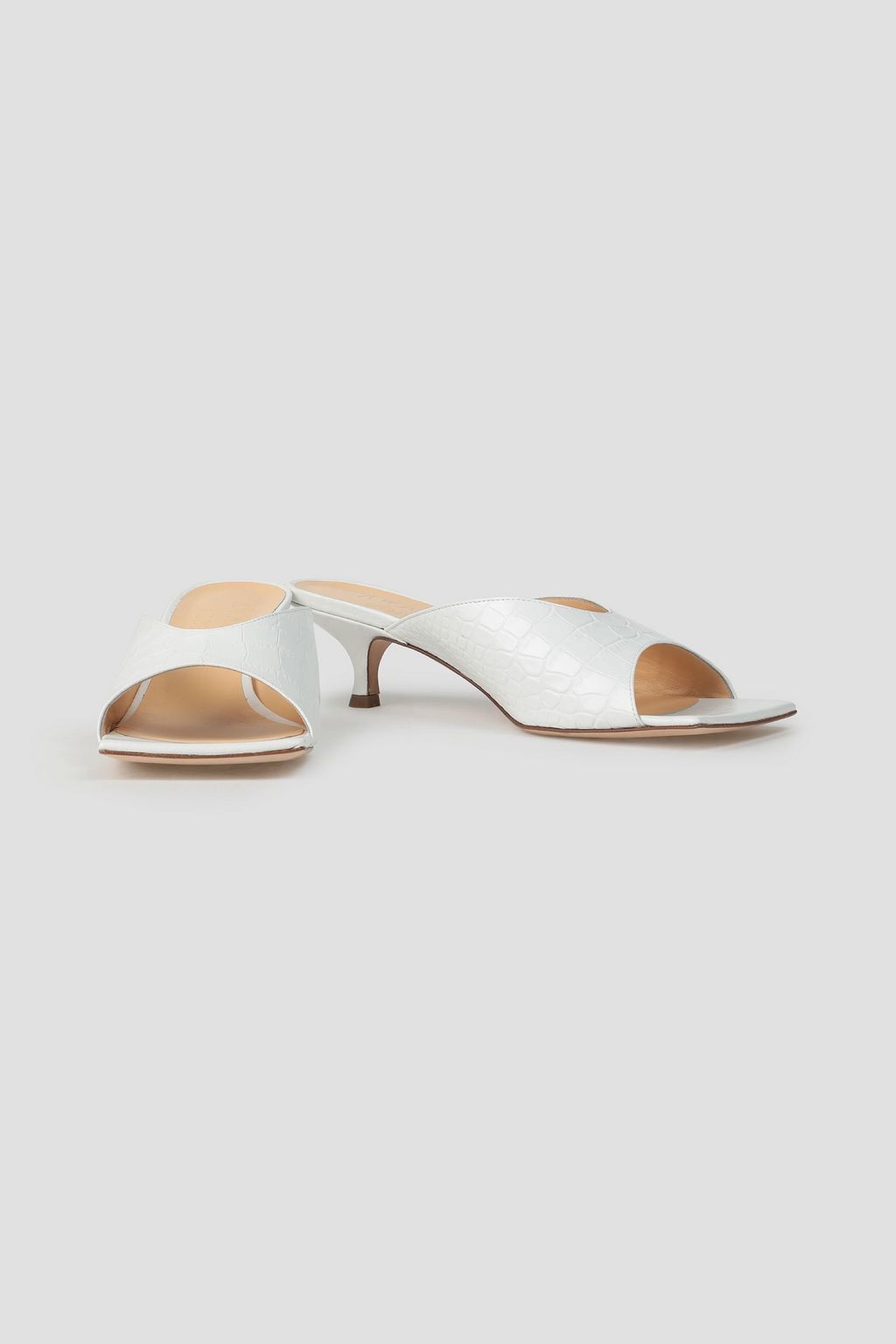 A.W.A.K.E. MODE Croc-effect leather mules