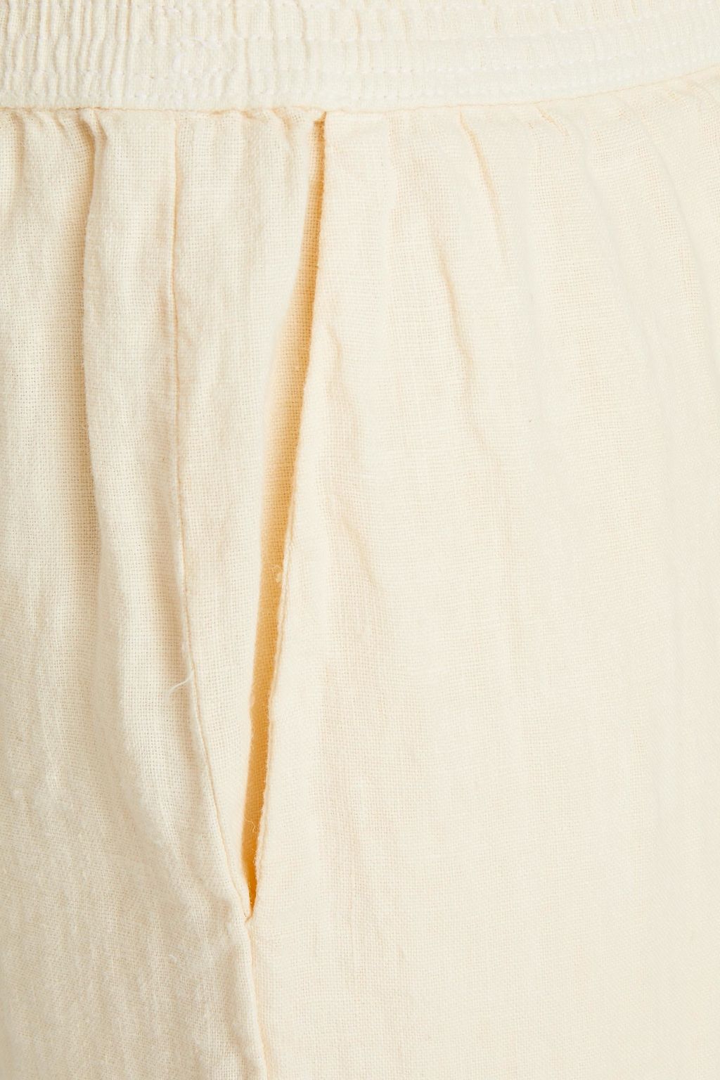 ENZA COSTA Gathered linen wide-leg pants