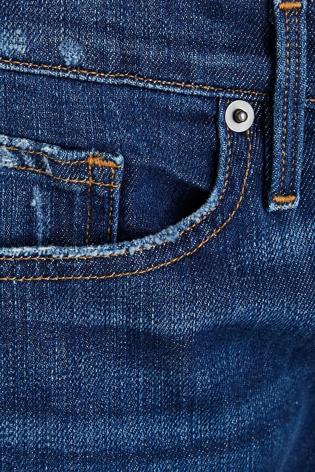 FRAME Skinny-fit faded distressed denim jeans