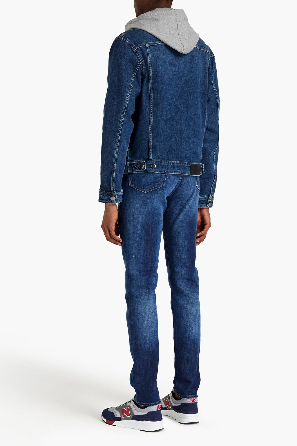 FRAME Skinny-fit faded distressed denim jeans