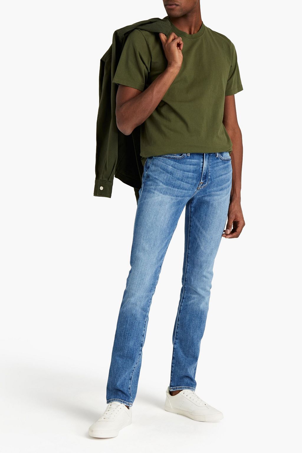 FRAME L'Homme skinny-fit distressed denim jeans
