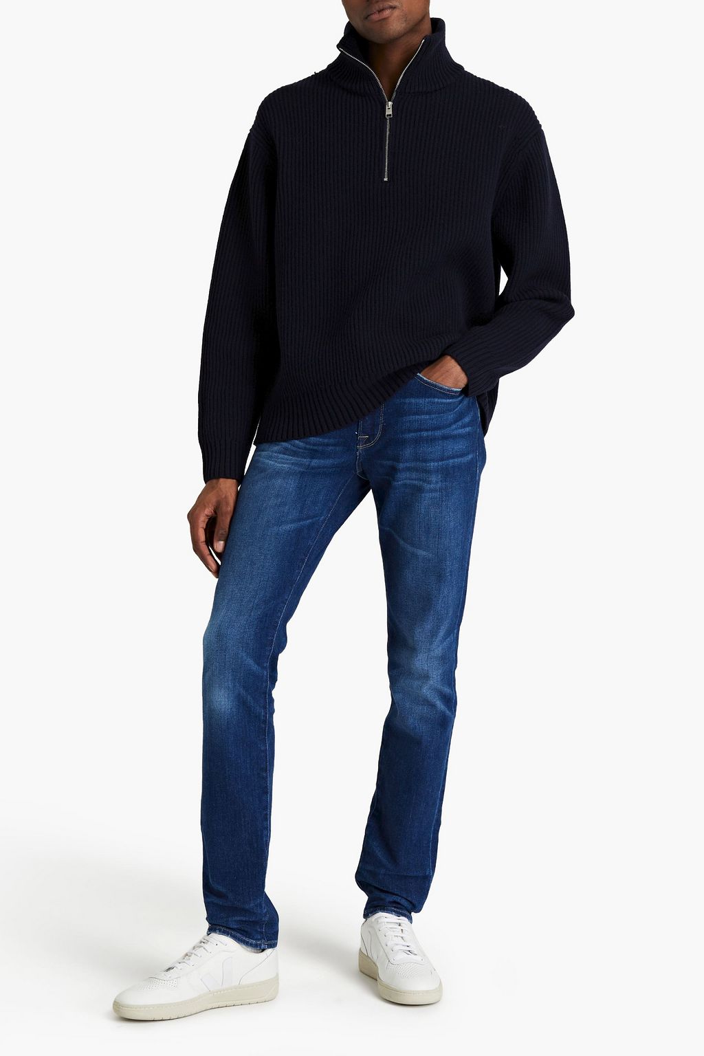 FRAME L'Homme skinny-fit distressed denim jeans