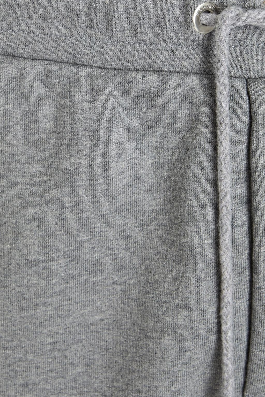 FRAME Mélange cotton-blend fleece shorts